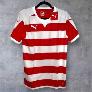Puma Red and White Striped Jersey